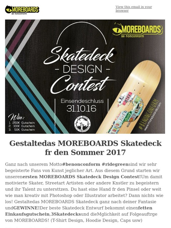 ‼MOREBOARDS SKATEDECK DESIGN CONTEST - DU BIST KREATIV UND SUCHST NACH EINER HERAUSVORDERUNG? ‼