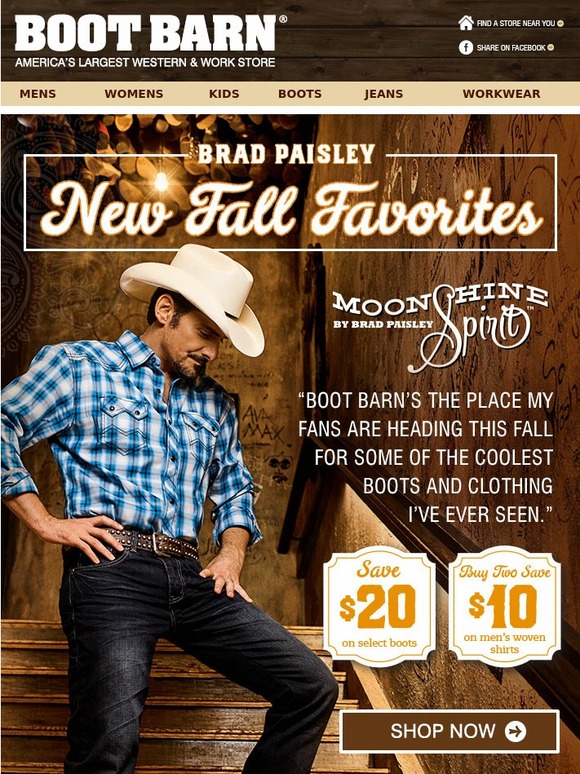 boot barn brad paisley