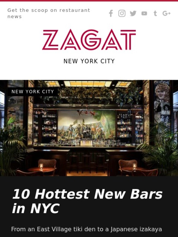 Zagat 10 Hottest New Bars in NYC Milled