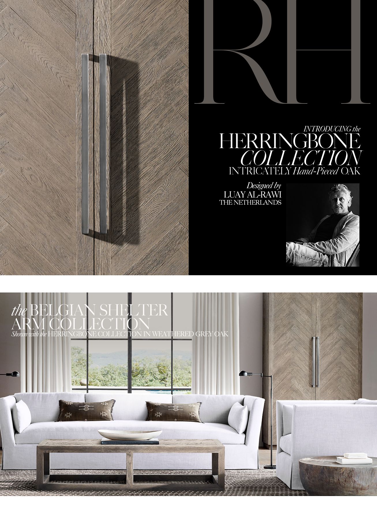 Restoration Hardware: Introducing the Herringbone Collection. Designed ...