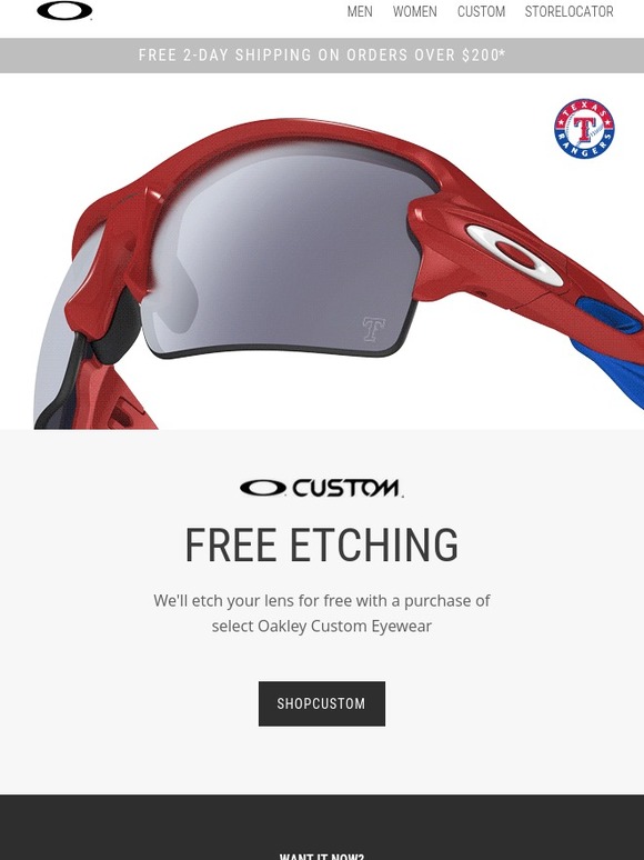 oakley personalized etching