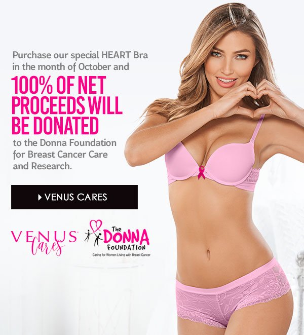 VENUS Fashion: Venus Cares! Brand New: The Venus Heart Bra for