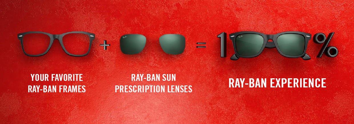 Do ray ban prescription sunglasses have logo on lens
