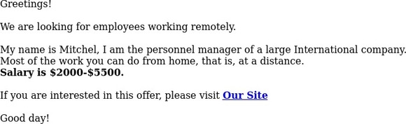 Re: Salary [$1500 /week]