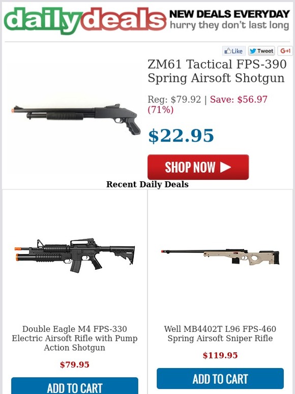 22.95 ZM61 Tactical Airsoft Shotgun! Milled