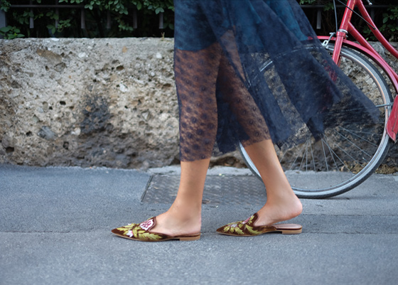 Alberta ferretti mia mules Clearance