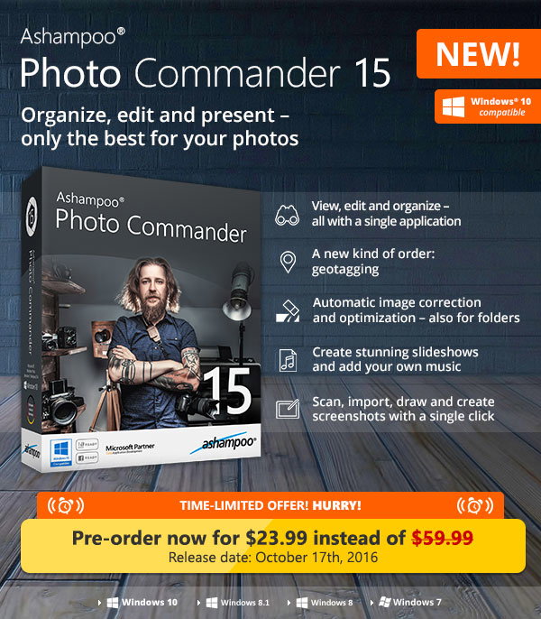 when will the ashampoo photo commander upgrade be available