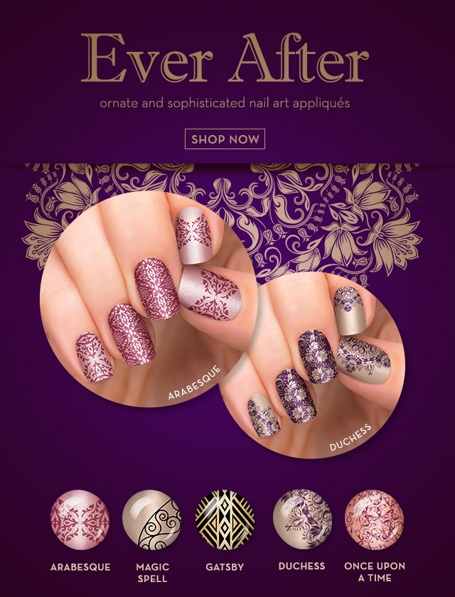 Incoco: Romantic fall nail art: Shop the Ever After Collection