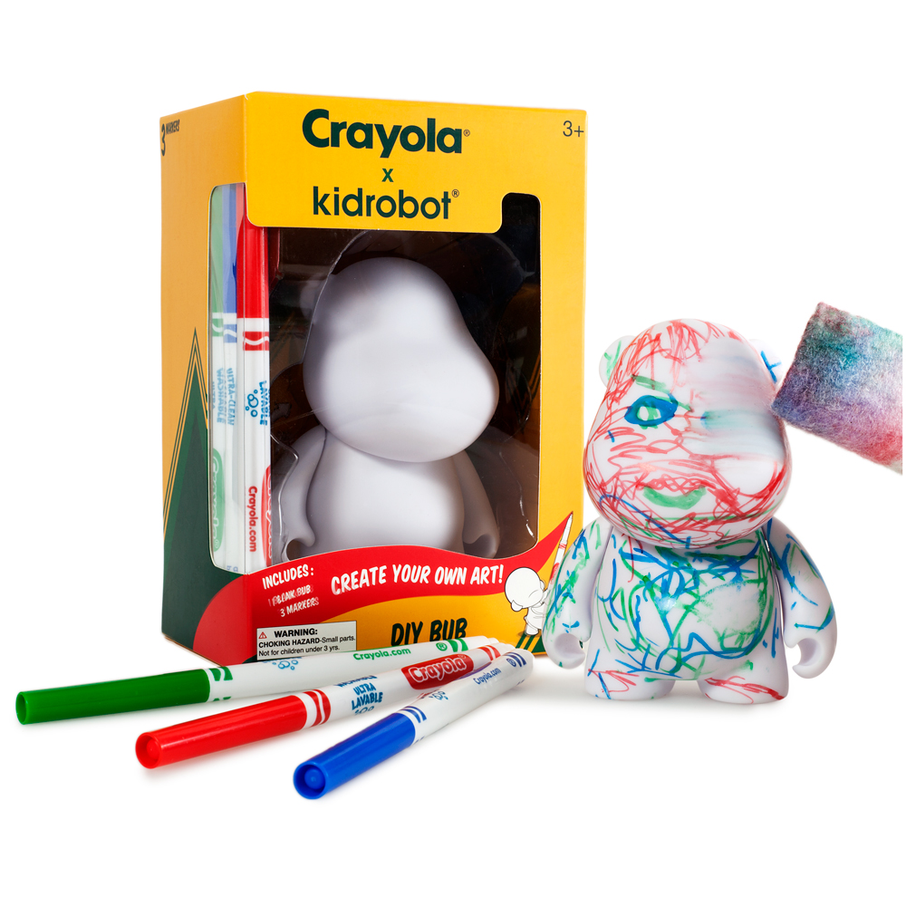 KIDROBOT INC. Crayola x Kidrobot Bub & Foomi DIY Vinyl Figures Are Here! Milled