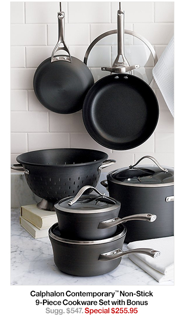 Crate and Barrel Up to 60 off suggested prices of Calphalon cookware