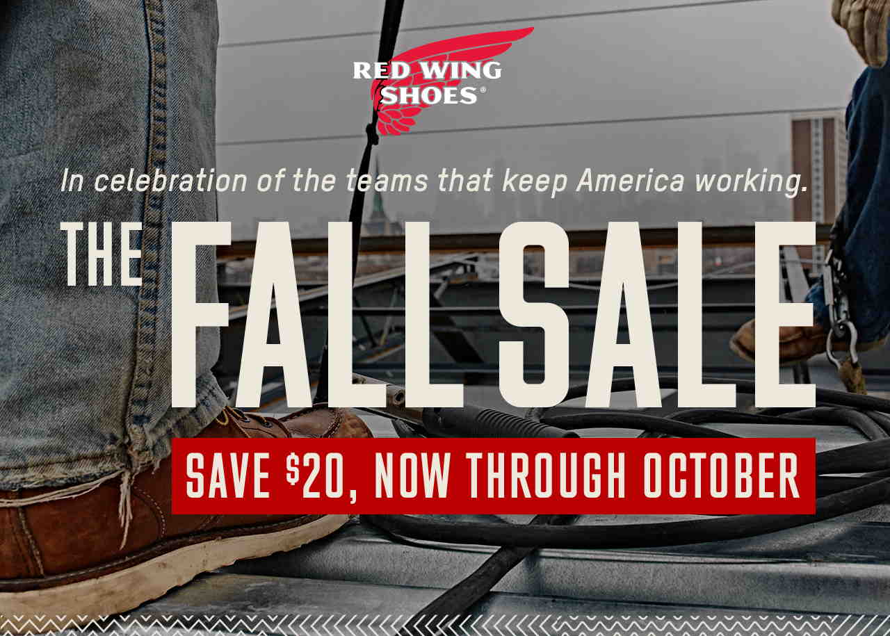 Red Wing Shoes Work Boots Now 20 off at the Fall Sale Milled