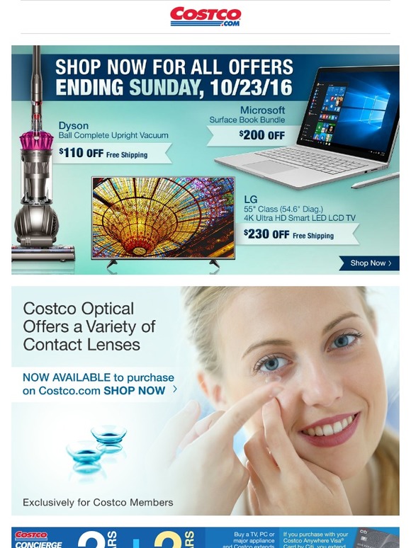 Costco NEW Buy Contact Lenses Online Plus Shop All Offers Ending