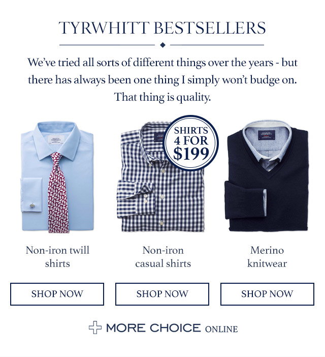 Tyrwhitt bestsellers