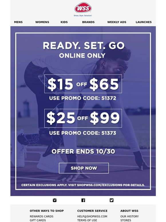 Wss shoes coupons on sale 2018