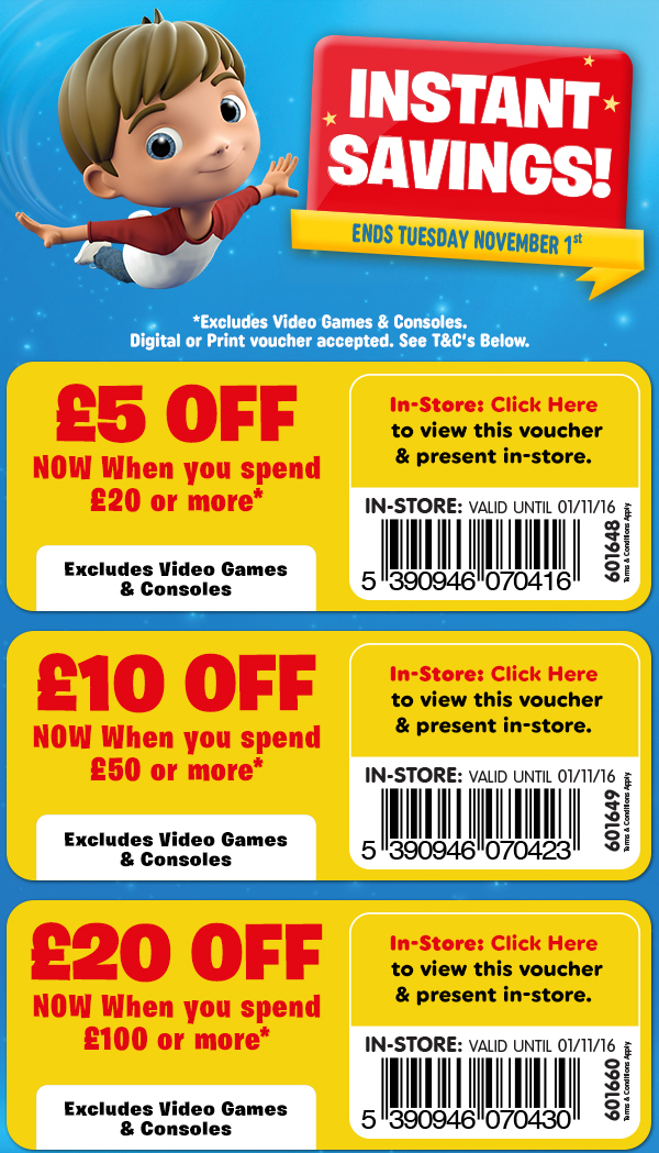 Smyths Toys HQ: Hurry, FREE £20 Money Off Voucher Ends Tuesday! | Milled