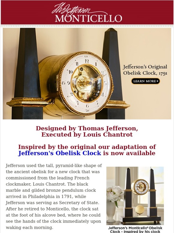 Monticello Shop Available NOW Our Adaptation of Jefferson's Obelisk