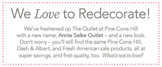 We love to redecorate!