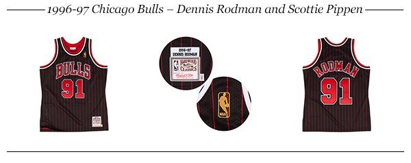 Mitchell & Ness: New Release - Pippen and Rodman 1996-97 Chicago Bulls  Pinstripe Jerseys - Shop Now