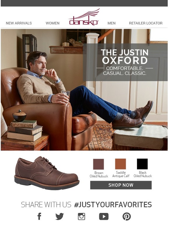 dansko men's justin oxford