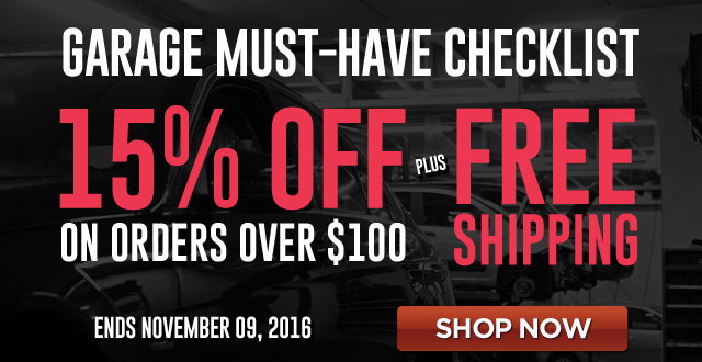 Auto Parts Warehouse Email Only Savings: 15% OFF discount on orders over $100 (Max Discount: $100) + FREE SHIPPING | Use coupon DIY1109 to apply discount | Expires Wednesday, November 09, 2016 [SHOP NOW]