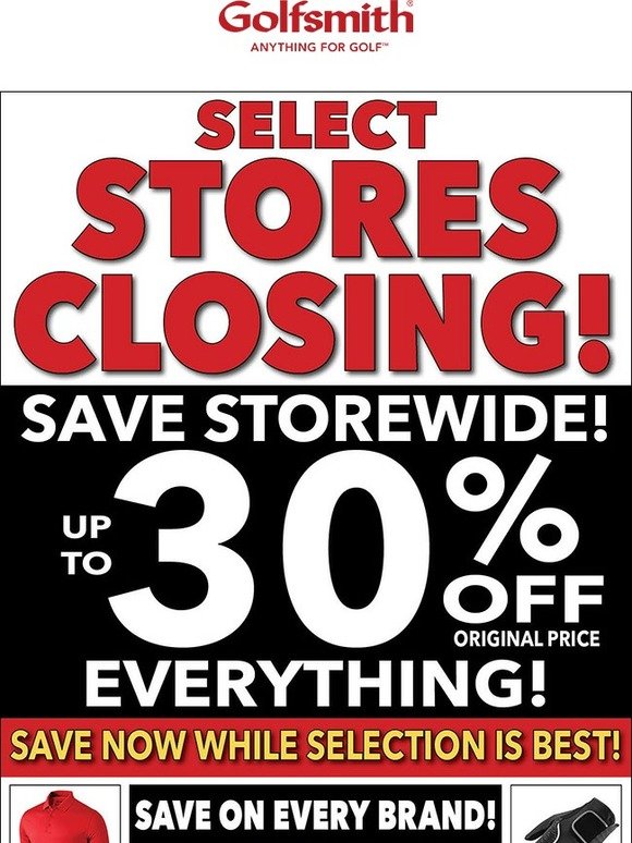 EVERYTHING MUST GO!-- NEW JERSEY Store Closing--Every Brand Reduced!