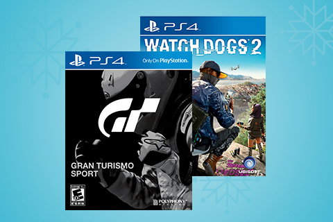 Shop hot new video games like Gran Tursimo Sport, Watch Dogs 2, and more!