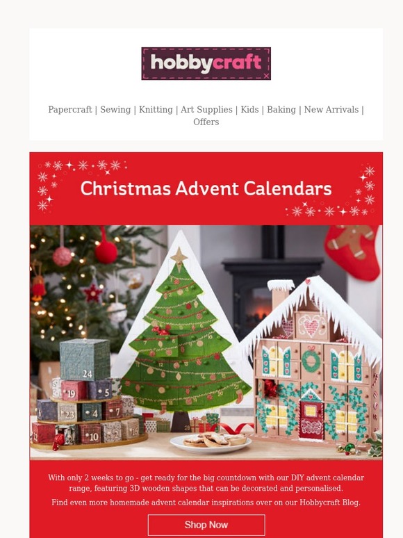 Hobbycraft Handmade Advent Calendars Milled