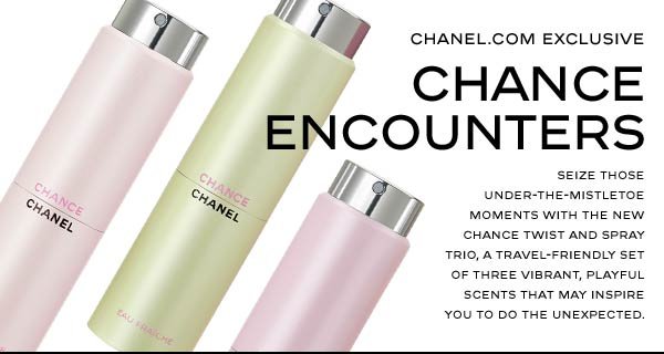 Chanel CHANCE Twist & Spray Travel Trio  Chanel fragrance, Luxury makeup, Chanel  perfume