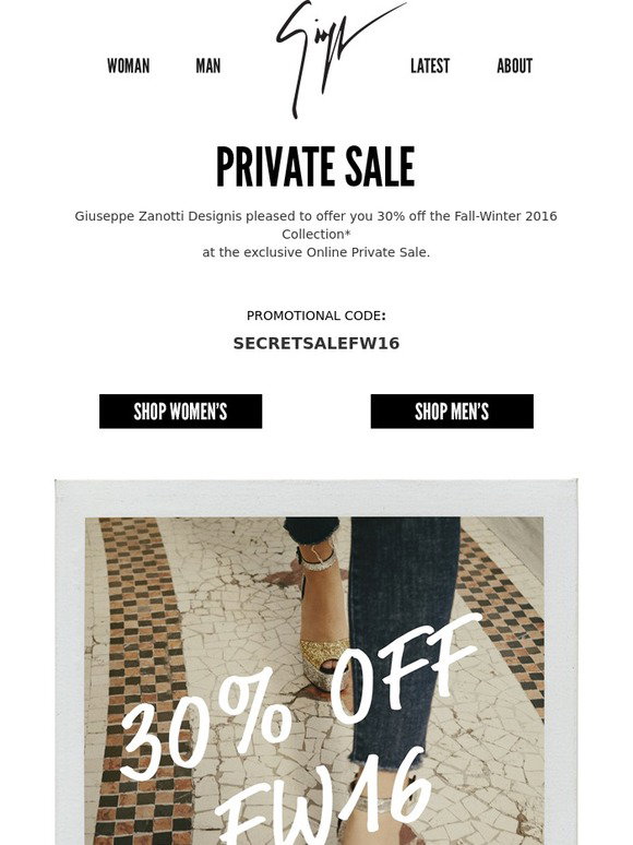 generøsitet support kimplante Giuseppe Zanotti Design: Private Sale: enjoy 30% off our Fall-Winter Sale |  Milled