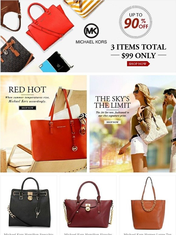 BuyTrends International Limited: MK Bags Value Spree 90% OFF, Jet Set  Travel Tote + Wallet $58 Only! | Milled