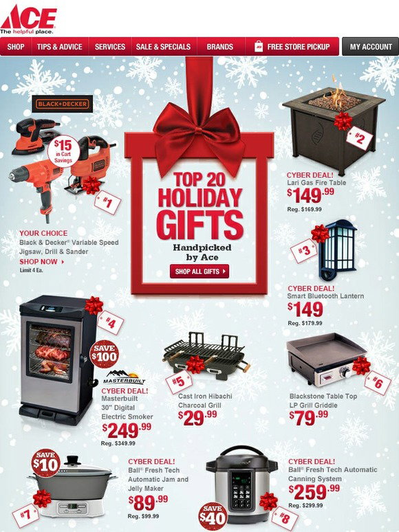Ace Hardware Top 20 Holiday Gifts Handpicked by Ace Milled