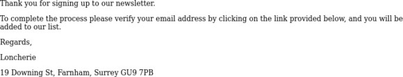 Email Verification For Loncherie