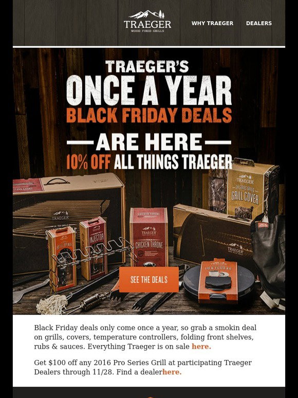 Traeger Grills: Get your Grills and Accessory Deals on Black Friday