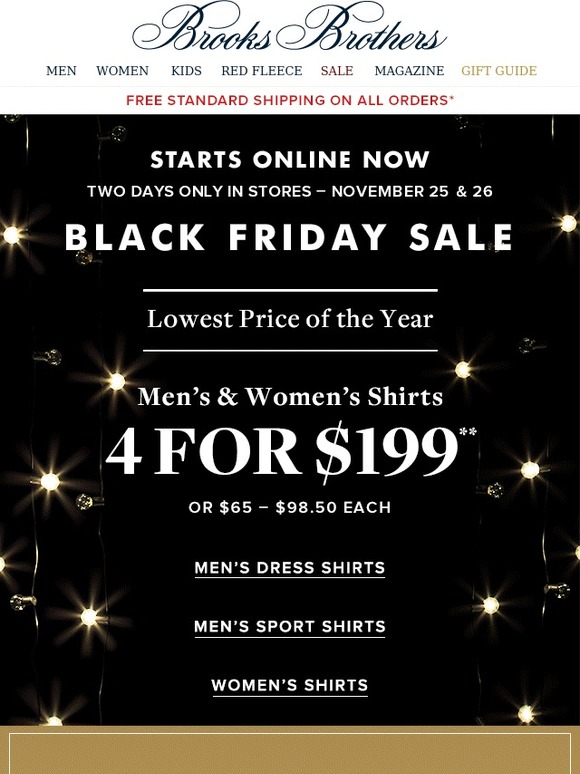 black friday brooks brothers