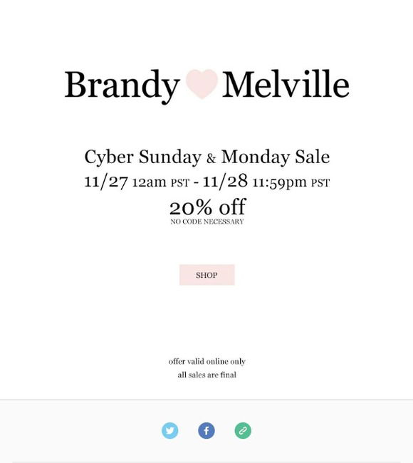 Brandy Melville Discount Code Ireland March 2024