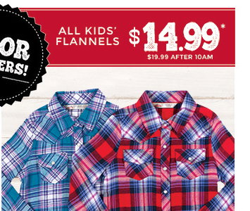 Shop Kids’ Flannels »