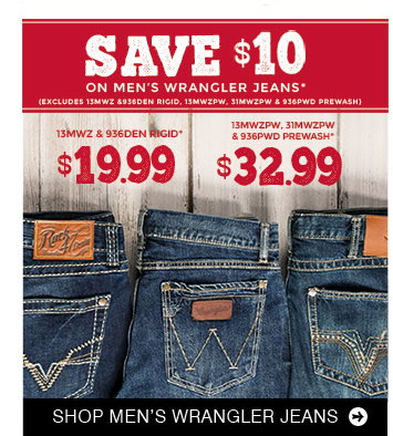 Shop Men’s Wrangler Jeans »