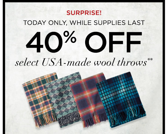 Pendleton Woolen Mills A Black Friday surprise Milled