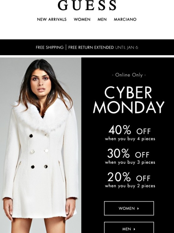 Guess Cyber Monday Last Call up to 40 off Milled