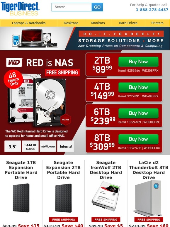 TigerDirect: Cyber Week PC Part Sale! SSDs from $45 | HP i7 Laptop Only