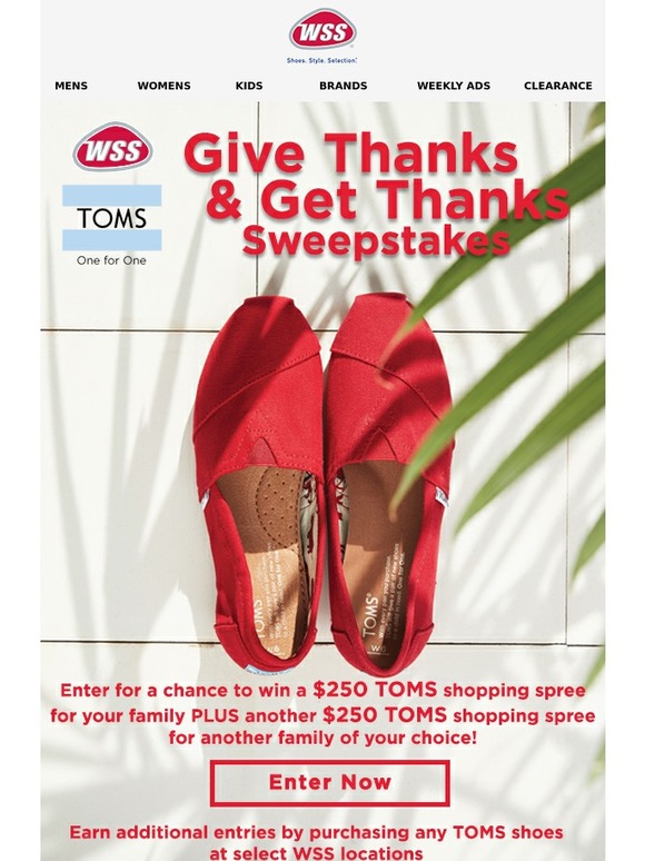 Enter to Win a $500 TOMS Shopping Spree!