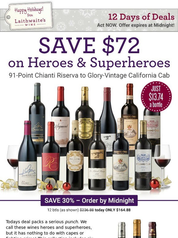 Laithwaites Wines: This HEROIC deal ends tonight | Milled