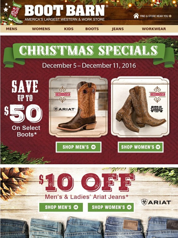 This Week’s Specials Exclusive Ariat & Corral Boots + 20