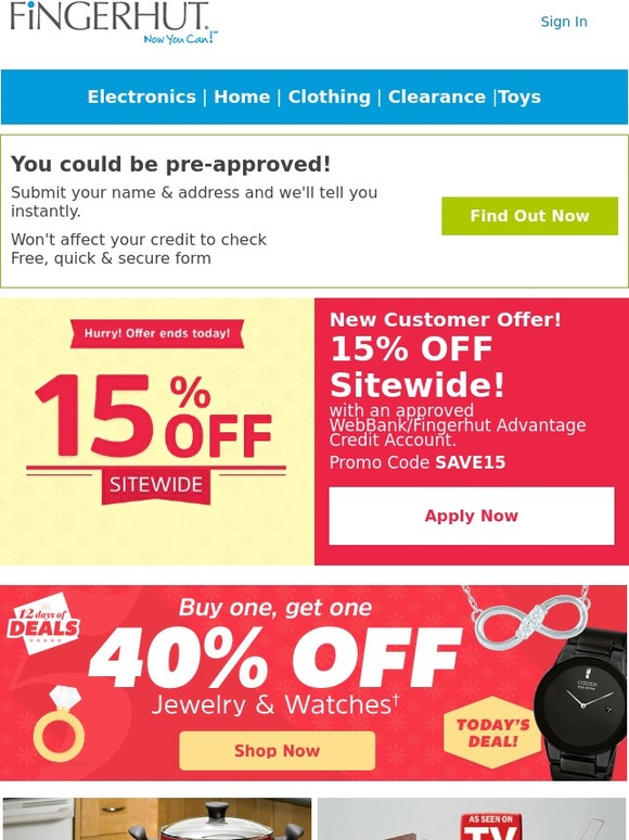 Fingerhut Fingerhut 15 OFF Sitewide! Milled