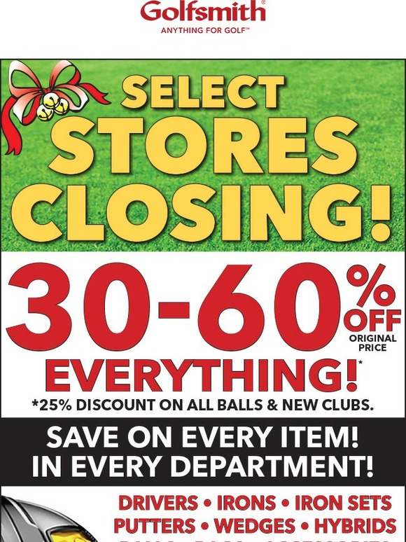 Take Advantage of Store Closing Savings--Nothing Held Back!