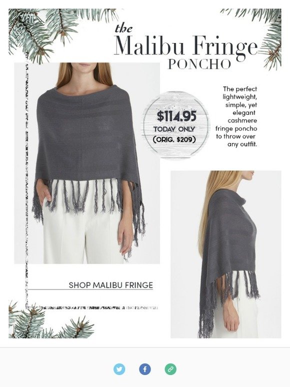 Malibu Fringe Ponchos are 45% off - TODAY ONLY! 