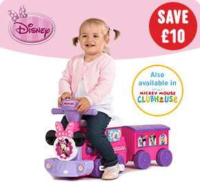 Disney Junior 2-in-1 Motorized Minnie Mouse Train with Trailer