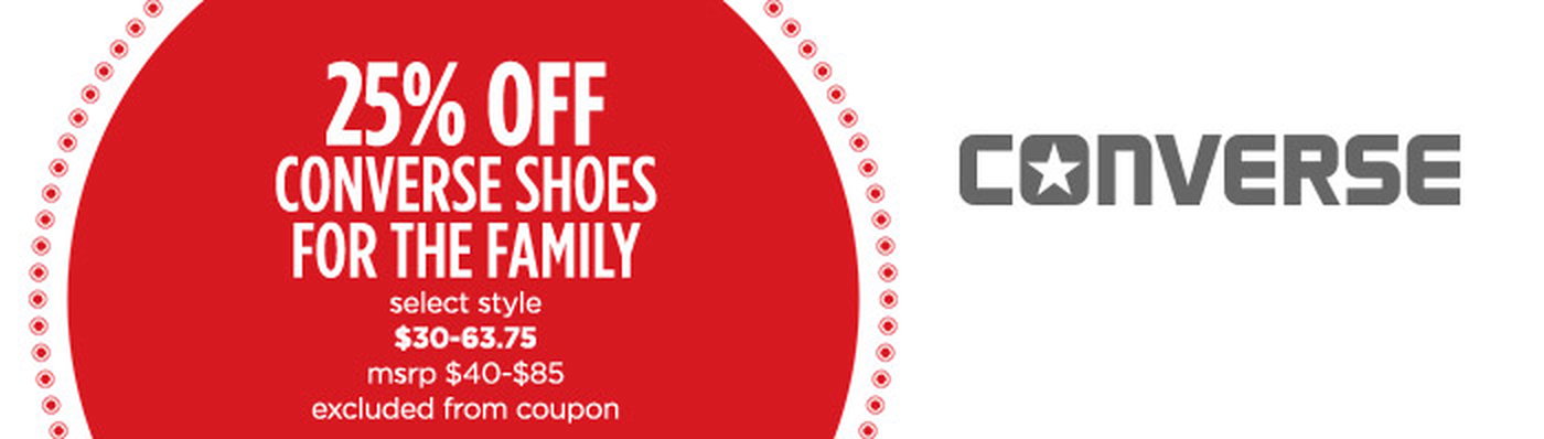JC Penney: 25% off Converse for the 