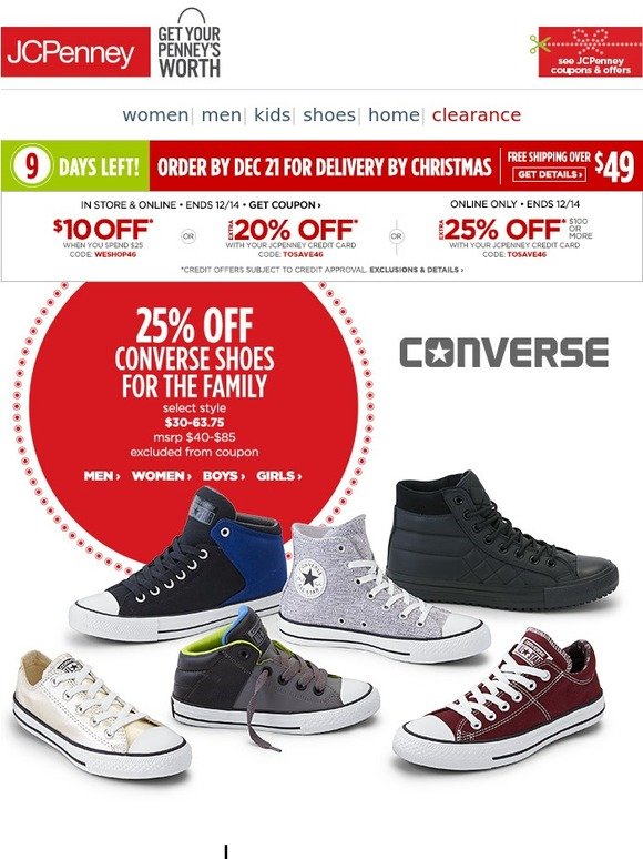 jcpenney converse coupons