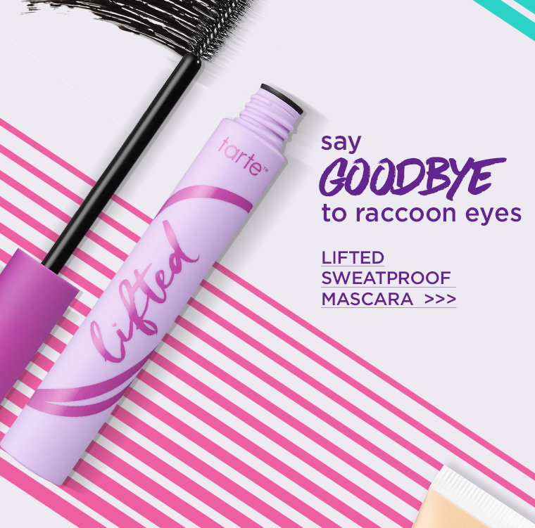 say goodbye to raccoon eyes. LIFTED SWEATPROOF MASCARA